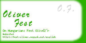 oliver fest business card